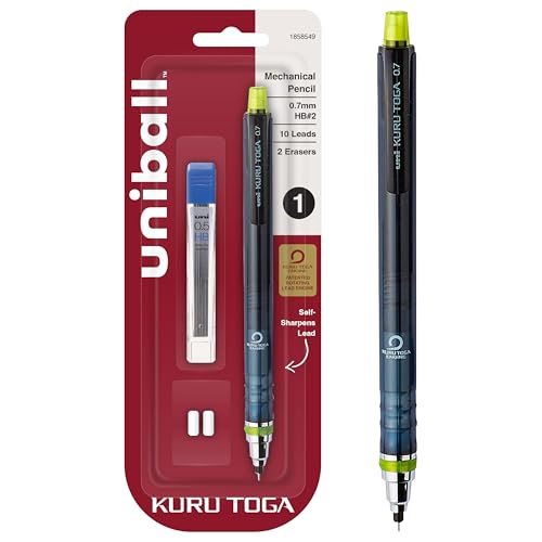 uniball Kuru Toga Mechanical Pencil Starter Kit,0.7mm HB#2,(Pack of 2) - size: 1 Count (Pack of 2)