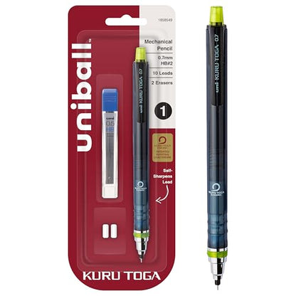 uniball Kuru Toga Mechanical Pencil Starter Kit,0.7mm HB#2,(Pack of 2) - size: 1 Count (Pack of 2)