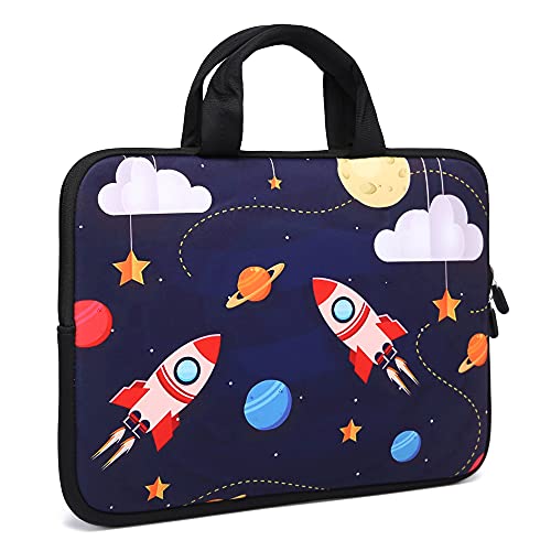 Universal 7-9 inch Tablet Sleeve Ultra-Portable, Neoprene Carrying Sleeve Case Bag Compatible with 7" 8" 8.5" 8.9" 9" Apple iPad mini, Samsung, Google, HP, Acer (Cool Rocket) - color: Cool Rocket