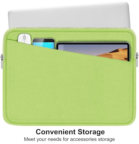 Laptop Case 15.6 inch, Slim Computer Carrying Bag Protective Cover Briefcase with Front Pocket, Durable Laptop Cover for 15-16 Inch HP, Dell, Lenovo, Asus, Notebook, Light Green - color: Light Green, size: 15.6 Inch