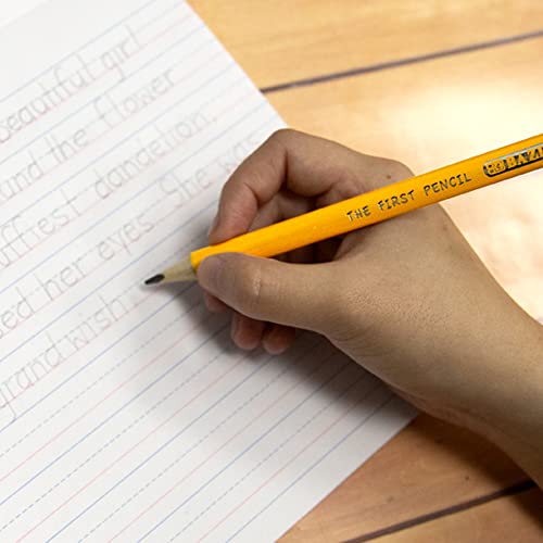 BAZIC PRODUCTS The First Triangle #2 Pencils, Sharpener, 3 Count, 2-Pack | 3.25 mm HB lead, Jumbo triangular barrel, eraser top, bonus sharpener, beginners, preschool, early grades - size: 2-Pack
