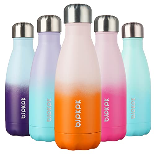BJPKPK Stainless Steel Insulated Water Bottles Keep Cold And Hot For Travel,Coral - color: Coral, size: 12 Ounces