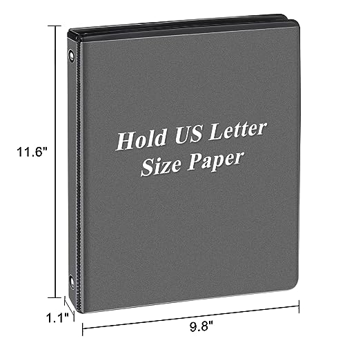 CIXILDTS 0.5-inch Round Ring Binder, Durable 1/2" 3 Ring Binder Fit Letter Size Paper, Presentation View Binders, Black,12-Pack - color: Black, size: 0.5", style: 12-Pack