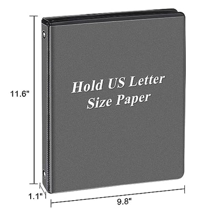 CIXILDTS 0.5-inch Round Ring Binder, Durable 1/2" 3 Ring Binder Fit Letter Size Paper, Presentation View Binders, Black,12-Pack - color: Black, size: 0.5", style: 12-Pack