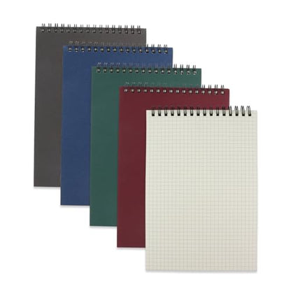 4 Pack Graph Paper Notebook, A5 Top Wirebound Grid Spiral Notebook 5.8" x 8.3",60 Sheets,5mm x 5mm Grid Paper,Grid Notepad for Students, Math, Engineering (4 Colors) - color: 4 Colors