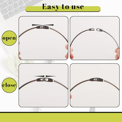 10 Pack 6 Inch Loose Leaf Binder Rings, Nickel Plated Book Rings for Index Cards, Keychains, DIY Crafts, Office, School,Home (10)