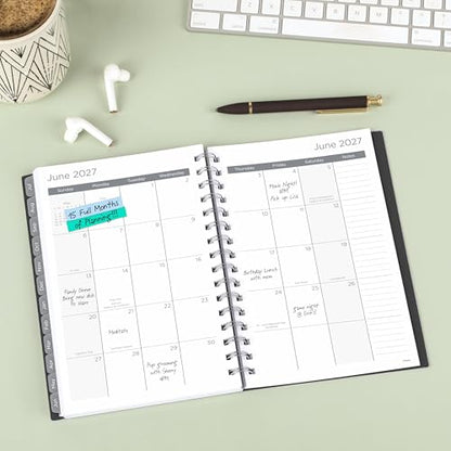 Mead Planner 2026-2027 Weekly & Monthly Academic 15-Month April-June, 5.5" x 8.5", Black (CAW42005) - color: Black, size: 5.5"W x 8.5"H, style: 2026-2027