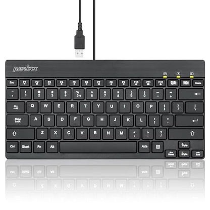 Perixx PERIBOARD-326 Wired Mini Backlit USB Keyboard with Low Profile Keys, US English Layout (11607) - style: backlit - USB