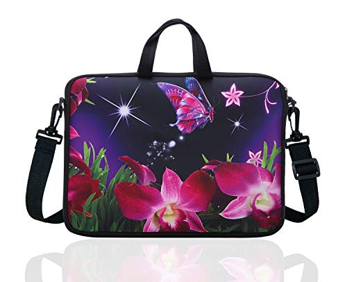 15.6-Inch Laptop Shoulder Sleeve Bag Case With Handle For 15 15.6" Acer Dell Hp - color: Pink