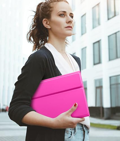 Hamile for iPad 11th 10th Generation Case with Keyboard - 7 Colors Backlit Wireless Detachable Folio Keyboard Cover with Pencil Holder for iPad 11-inch A16 2025 10th Gen 10.9 Inch 2022 (Hot Pink) - color: Hot Pink