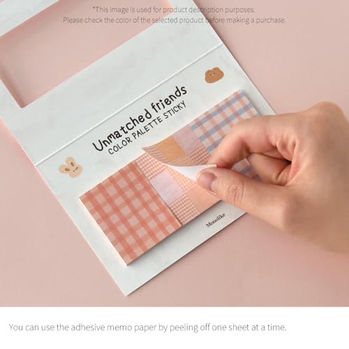 Monolike Color Palette Sticky Unmatched Friends B Set 4p - Self-Adhesive Memo Pad 30 Sheets - color: Unmatched Friends B Set