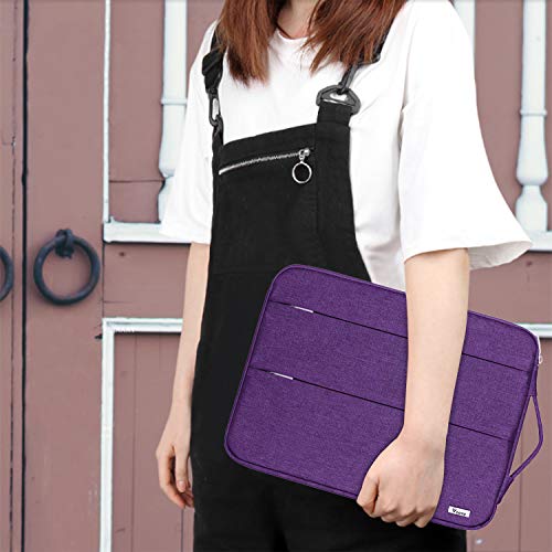 Voova Laptop Sleeve Carrying Case 15.6 16 Inch,Slim Computer Cover Bag Compatible with MacBook Pro 15/16, Dell xps 15,15-16 Inch HP Dell Asus Acer Laptop, Purple - color: Purple, size: 15.6-16 Inch