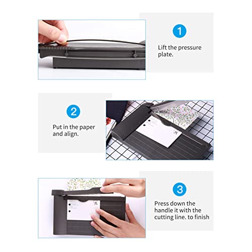 Paper Cutter Mini Paper Trimmer Guillotine Cutter 6 Inch (160mm) Grid Line Panel Scale Paper Cutter for Craft Paper Photo and Cardstock Label Craft Supplies for Office Home School (Dark Grey) - color: Dark Grey