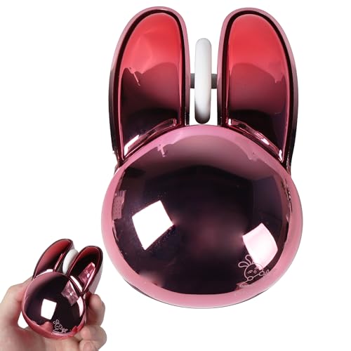 Wireless Mouse Bluetooth Cute Bunny Dual-Mode Computer Mouse Portable Small 2.4G Optical Mouse with USB Receiver Silent Red Kawaii Rabbit Cordless Mouses for Laptop PC Computer Desktop iPad Macbook - color: Red