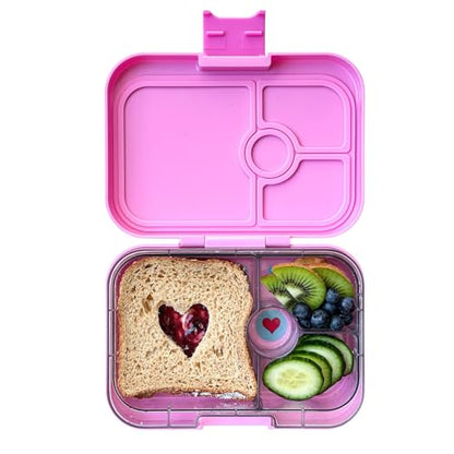 Yumbox Panino Leakproof Bento Lunch Box, Power Pink Rainbow | Sanwich Friendly Tray - color: Power Pink