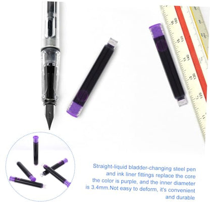 50pcs Erasable Fountain Pen Ink Refills for Students Premium Ink for Smooth Writing Quick-Drying for Office School Use