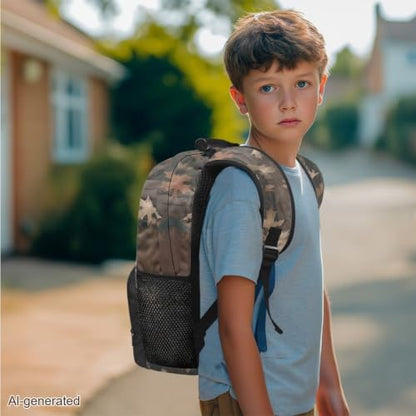 Tree Branch Deer 3PCS Backpack for Boys Girls Teens, 3 in 1 Lightweight School Bag 17 Inch School Backpack with Lunch Box Pencil Case for Middle High Students - color: Tree Branch Deer