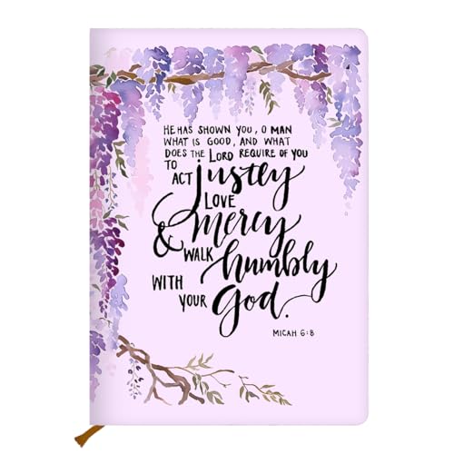 Christian Purple Hard Shell Journal Notebook, Bible Gifts for Women, College Ruled Notebook, Inspirational Hardcover Notebooks, Journals for Writing Planner Note Taking 200 Sheets (5.8 x 8.3) - color: Multi 1149