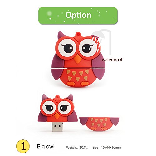 16GB USB Flash Drive Pack of 5 Pcs, BorlterClamp Thumb Drive with Cute Animal Pattern, Gift for Students and Children - color: Cute Animal Pattern 16GB* 5