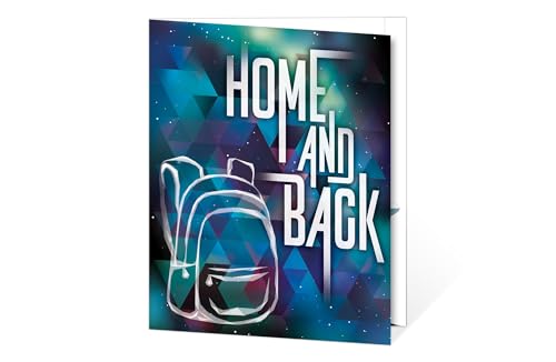 Home & Back Student Homework Folders | Classroom Organization Take-Home 2-Pocket Folder | School-to-Home Communication | Fits 8.5" x 11" Letter Paper | 14-pt Cardstock | Deep 4.5" Pockets | Set of 6