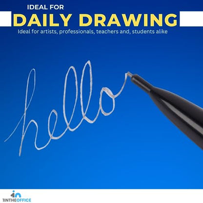 1InTheOffice Mechanical Pencil 0.7, Mechanical Pencil Set, Mechanical Pencil Lead, with Rubber Grip, Refillable (12 Pack)
