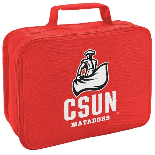 Campus Lab California State University, Northridge Primary Logo Insulated Soft Sided Lunch Box - Reusable Lunch Bag For School Office Work, BPA Free, Red - color: California State University, Northridge