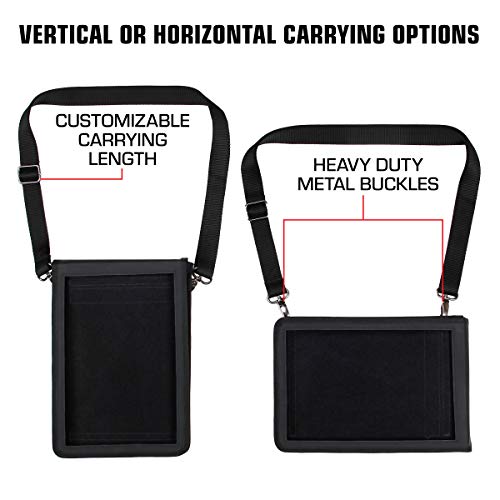 USA GEAR 10" Tablet Case Sleeve, Designed in the U.S., with Open Front & Shoulder Strap – Compatible with iPad 10.2 9th Gen, Samsung Galaxy Tab A 10.1, Tab S6 Lite, and More 10" Tablets