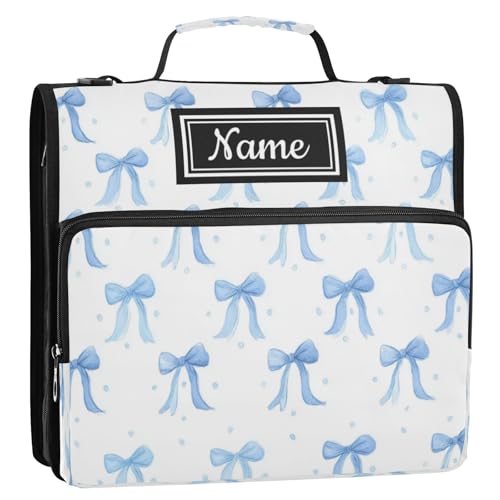 Kcldeci Zipper Binder Organizer 1.5inch 3 ring binder Bag for School and Office Expanding File Folder - color: F25