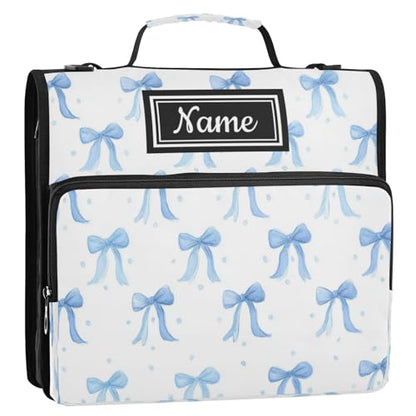 Kcldeci Zipper Binder Organizer 1.5inch 3 ring binder Bag for School and Office Expanding File Folder - color: F25