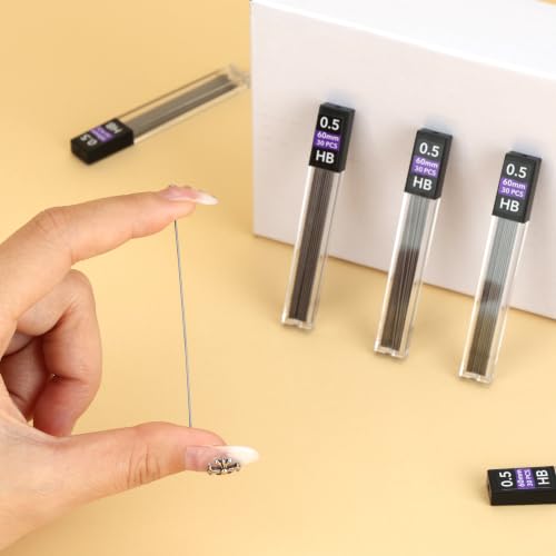 Mr. Pen- 0.5 mm Lead Refills for Mechanical Pencils, 1080 pcs (30 per Tube) | Includes 2x 4B Erasers, HB Graphite Lead, Standard Mechanical Pencil Refills for Drawing and Sketching