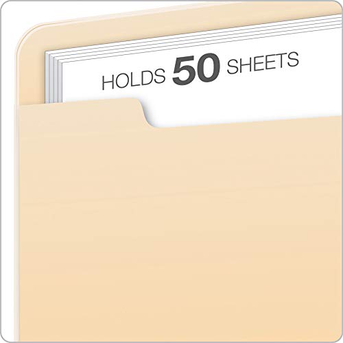 Pendaflex File Jackets, Flat, No Expansion, Manila, Letter Size, Straight Cut Tab, 100/Box