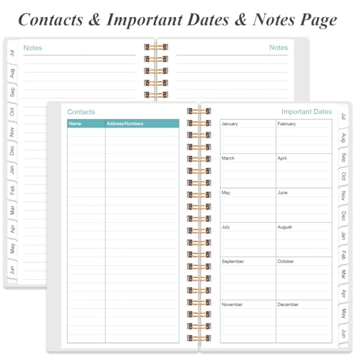 2026-2027 Pocket Planner/Calendar - 2026-2027 Planner from July 2026 - June 2027, Planner 26-27 with 12 Tabs, Twin-Wire Binding, Inner Pocket, 3.75" x 6.75, Blue Leaf Flower - color: Blue-Leaf-Flower, size: 3.75" x 6.75"