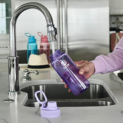 Takeya Tritan Sport Water Bottle with Spout Lid - BPA-Free & Dishwasher-Safe Water Bottle - Reusable Bottle with Lid Handle - Simple Leak-Proof Water Bottle - 24 oz, Flutter Pink - color: Flutter Pink, size: 24 Ounces