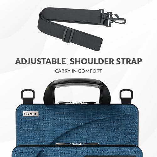 UZBL 11-11.6 Inch Always-on Chromebook Protective Hard Shell Case Cover with Pouch and Shoulder Strap, Fits MacBook Neo 13 inch - color: Deep Blue