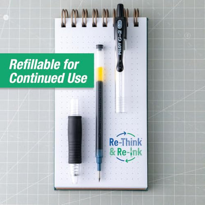 PILOT G2 Premium Refillable and Retractable Rolling Ball Gel Pens, Ultra Fine Point, Black Ink, 12-Pack (31277) - color: Black Ink, size: 12 Count (Pack of 1)
