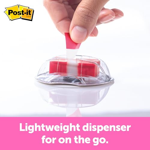 Post-it Message Flags, Sign and Date 1 x 1.7 in, Red, 1 Dispenser | Removable Page Markers to Mark Tax, Real Estate, and Legal Documents