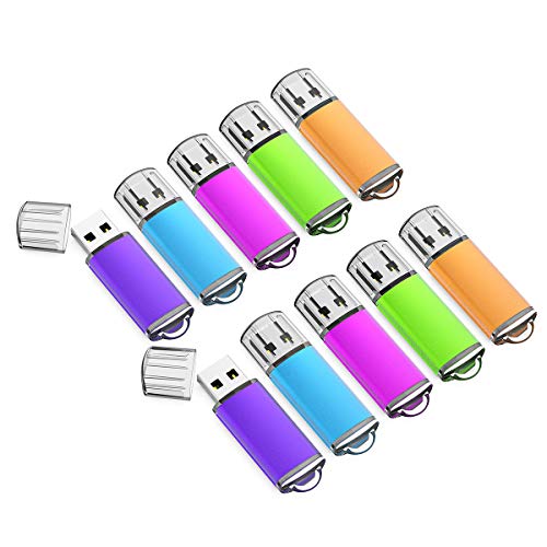 4GB USB Flash Drive 10 Pack Easy-Storage Memory Stick K&ZZ Thumb Drives Gig Stick USB2.0 Pen Drive for Fold Digital Data Storage, Zip Drive, Jump Drive, Flash Stick, Mixed Color - color: Multicolored (10 Pack), size: 4GB 2.0