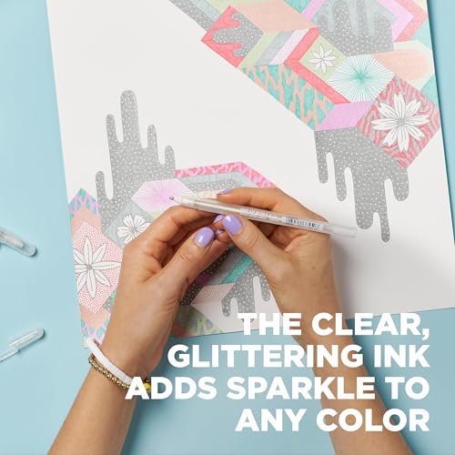 SAKURA 57906 6-Piece Gelly Roll Stardust Gel Pen Set, Bold, Clear - style: 6 Stardust Pens