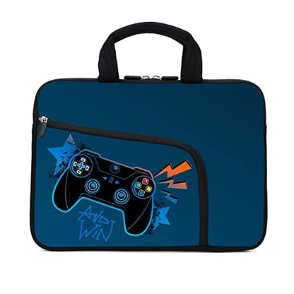 11.6-12.2 Inch Laptop Sleeve Case With Two Pockets - Chromebook, Ultrabook, Notebook, Tablet Neoprene Handle Case for Men Women - Fits Apple MacBook Air, Samsung, Acer, HP, DELL (Games-2) - color: Games-2