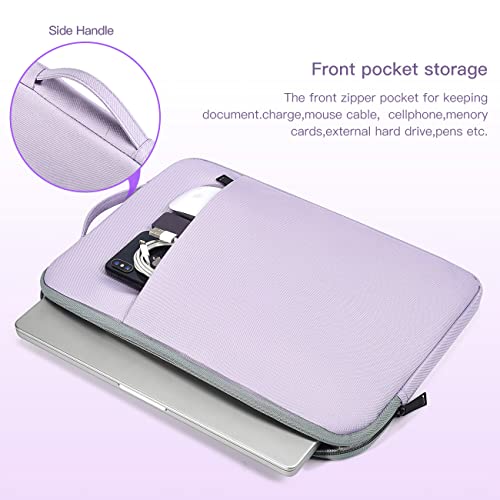 15.6 Inch Laptop Sleeve Case Water-Resistant Computer Bag with Handle for HP Lenovo Dell ASUS Acer Chromebook 15 / HP Envy X360 15.6 / Acer Aspire 15 / Dell Inspiron 15 / Lenovo IdeaPad 15.6 -Purple - color: Purple, size: 15.6 inch