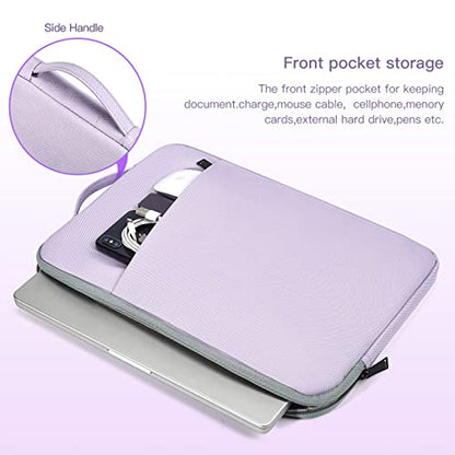 15.6 Inch Laptop Sleeve Case Water-Resistant Computer Bag with Handle for HP Lenovo Dell ASUS Acer Chromebook 15 / HP Envy X360 15.6 / Acer Aspire 15 / Dell Inspiron 15 / Lenovo IdeaPad 15.6 -Purple - color: Purple, size: 15.6 inch