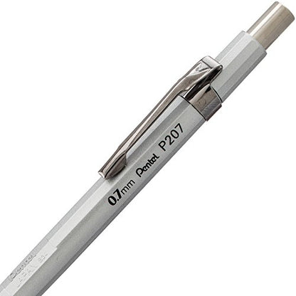 Pentel Sharp Mechanical Pencil (0.7mm) Metallic Barrels, Assorted Barrel Colors, Pack of 2 (P207MBP2M1)
