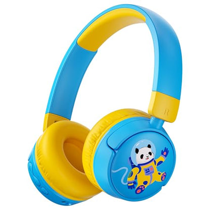 Kids Headphones Bluetooth for Boys, Toddler Headphones Wireless for School | 85/95dB Volume Limited, 50H Playtime, Bluetooth 6.0, Built in Mic, Fast Charging for Tablet, iPad, Cellphone - color: Blue