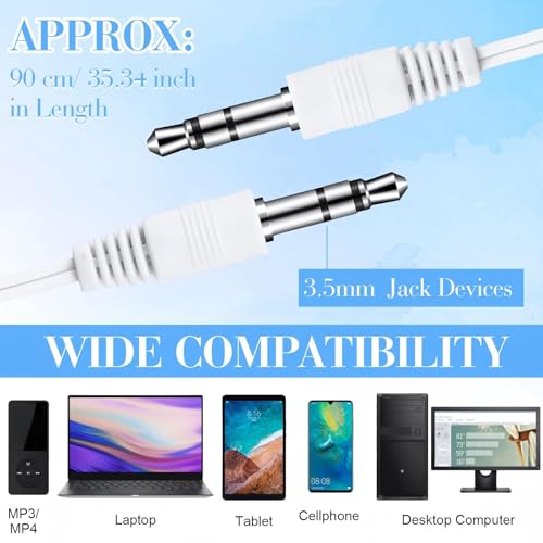 Kanayu 100 Packs Earbuds Bulk Basic Student Earphone Individually Bagged 3.5 mm Headphones for Schools Classrooms Library Teens Gift(Black, White) - color: black and white