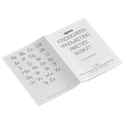 Reskid 5-Pack of 48-Page Kindergarten Writing Paper Booklets with Dotted Lines - 240 Pages of Blank Handwriting Practice Paper - Kindergarten Notebook, Elementary Lined Writing Paper - style: Kindergarten Handwriting