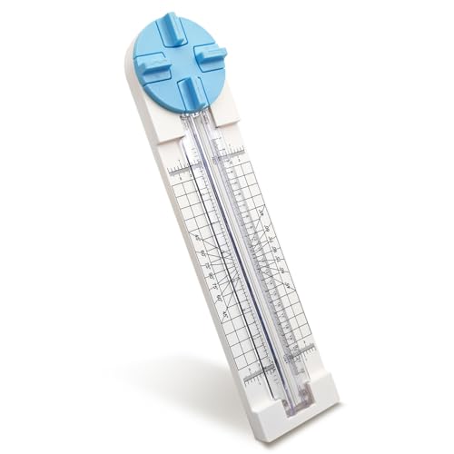 Paper Trimmer, 4 Styles Craft Paper Cutter Multi-Function Scrapbooking Tool for Cutting Paper Photos Scrapbook Postcard (Straight, Wave, Perforated and Creasing Lines) (Blue) - color: Blue