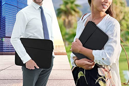 Laptop Sleeve case 14 inch, Protective Soft Padded Computer Carrying Bag Durable Laptop Cover Compatible with 14" MacBook HP Lenovo Dell ASUS Acer Chromebook Notebook Bag, Black - color: Black, size: 14 inch