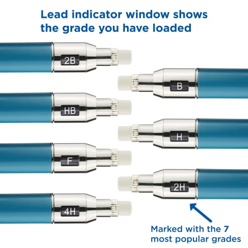 Alvin, Draft-Matic Mechanical Pencil, 0.3mm, Stainless Steel Drawing and Design Tool for Students and Professionals, Great for Drafting, Architecture, Engineering, and Art - color: Blue