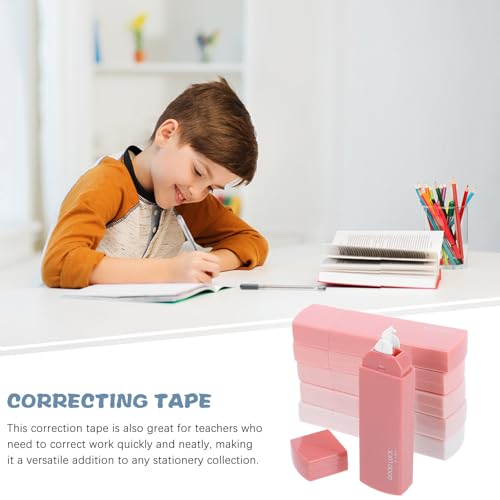 Gatuida Correction Tape with Accurate Application and User-friendly Grip for School and Office Use 6pcs Rectangular Pet Material Tape, for Students and Instant Writing Corrections