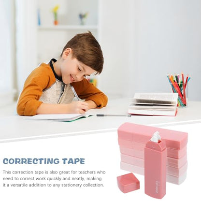 Gatuida Correction Tape with Accurate Application and User-friendly Grip for School and Office Use 6pcs Rectangular Pet Material Tape, for Students and Instant Writing Corrections